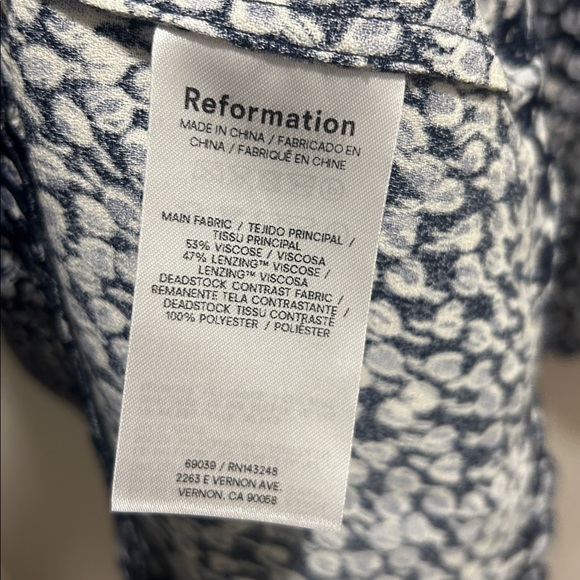 Reformation Floral Navy and Cream Mini Dress - Picture 6 of 15